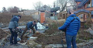 filming colin placing cob